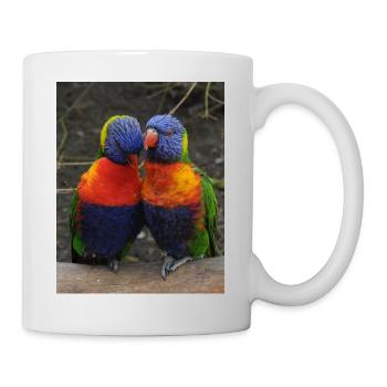 Zweisamkeit der Loris - Tasse - Weiß - Rechts