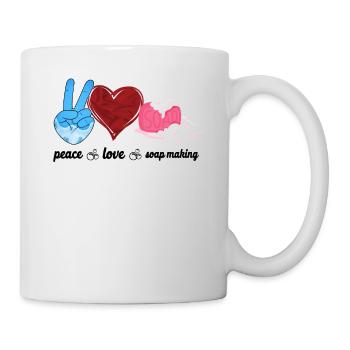 Soap Making Crafting Peace Love - Mug - white - Right