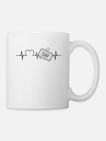 Soap Making Crafting Heartbeat - Tasse - Weiß