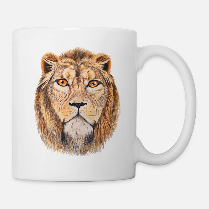 Löwe - Tasse - Weiß
