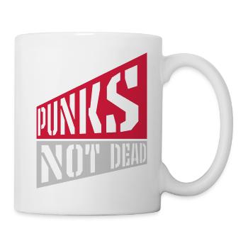 punks not dead Zitat - Tasse - Weiß - Rechts