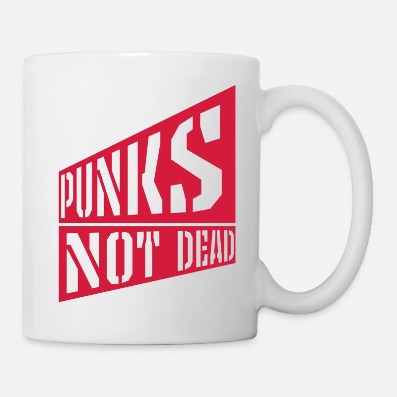 punks not dead quote - Mug - white