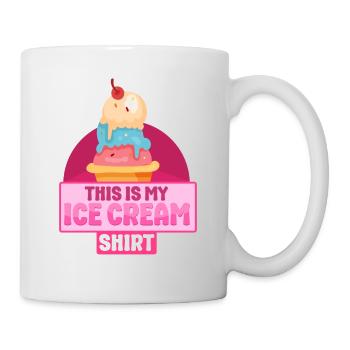 Cornet de crème glacée C’est ma glace - Mug blanc - blanc - Droite