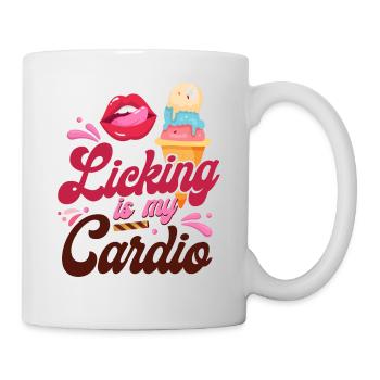 Le léchage de cône de crème glacée est mon - Mug blanc - blanc - Droite