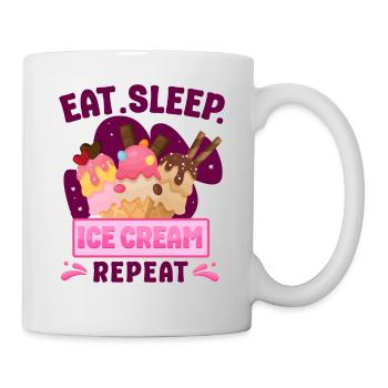 Cornet de crème glacée Manger de la crème glacée sleep - Mug blanc - blanc - Droite