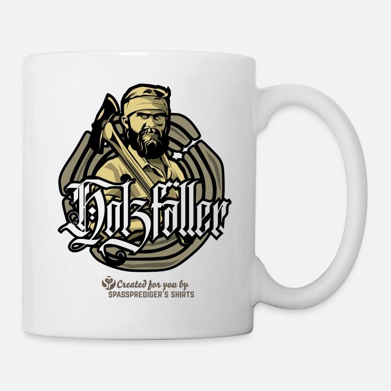 Holzfäller - Tasse - Weiß