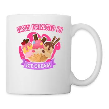 Ice Cream Cone Easily Distracted - Tasse - Weiß - Rechts