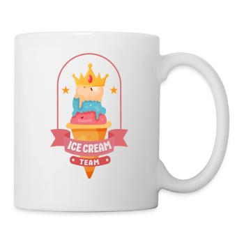 Ice Cream Crown Cone Ice Cream - Tasse - Weiß - Rechts