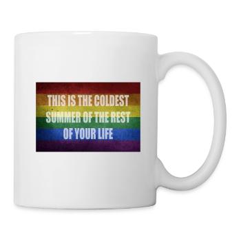 le plus froid été protection du climat été arc-en-ciel lgbt - Mug blanc - blanc - Droite