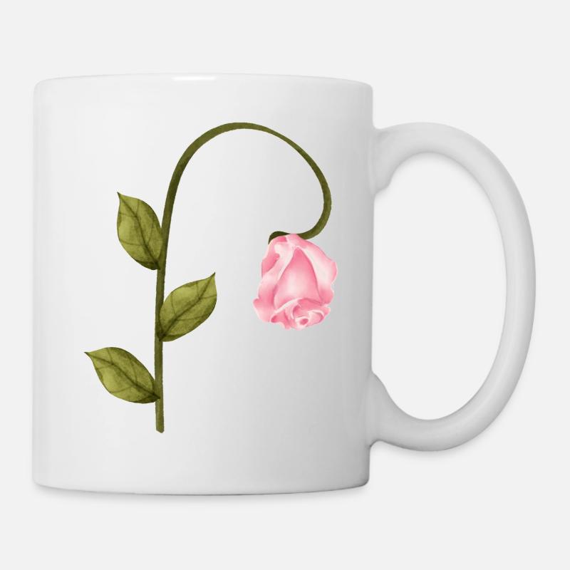 Pink Rose - Mug - white