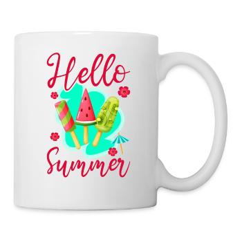 Ice Cream Popsicle Hello Summer - Mug - white - Right