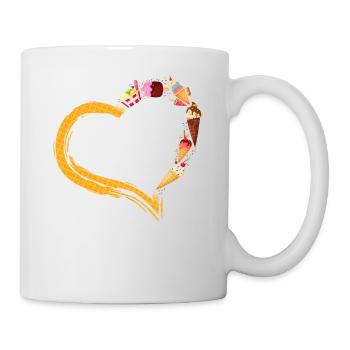 Ice Cream Heart Cone Popsicle - Mug - white - Right
