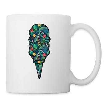 Crème glacée Fleur florale tropicale - Mug blanc - blanc - Droite