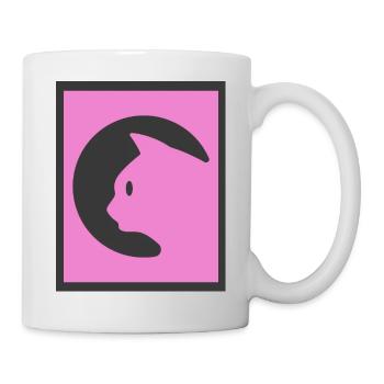 Chat rose - Mug blanc - blanc - Droite