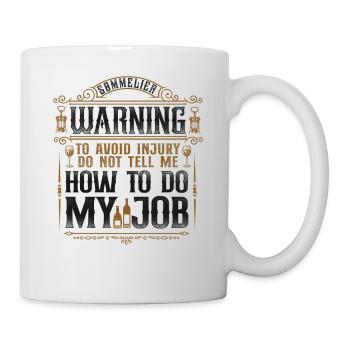 Sommelier Wine Drinking Tasting - Mug - white - Right
