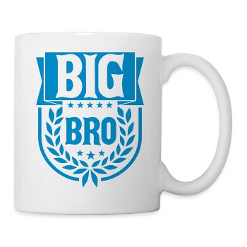 Texte Big Bro Logo - Mug blanc - blanc - Droite
