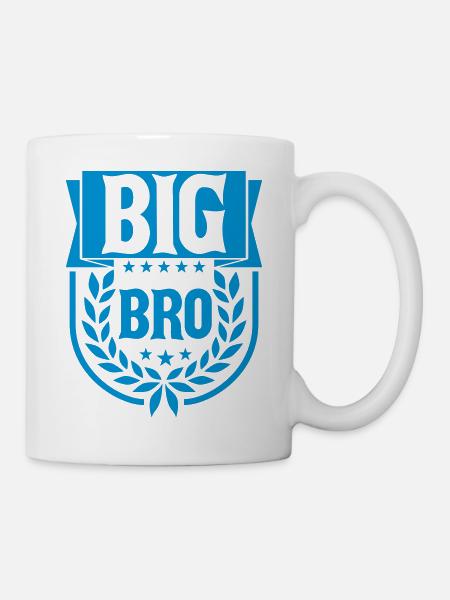 Text Big Bro Logo - Tasse - Weiß