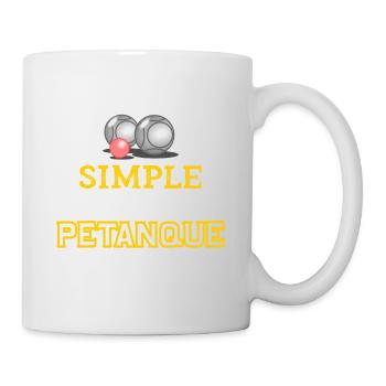 je suis un mec simple j'aime pétanque et l'apéro - Mug blanc - blanc - Droite