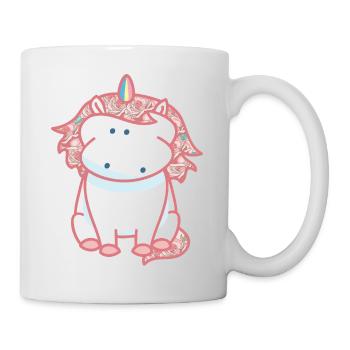Licorne Rose (b) - Mug blanc - blanc - Droite