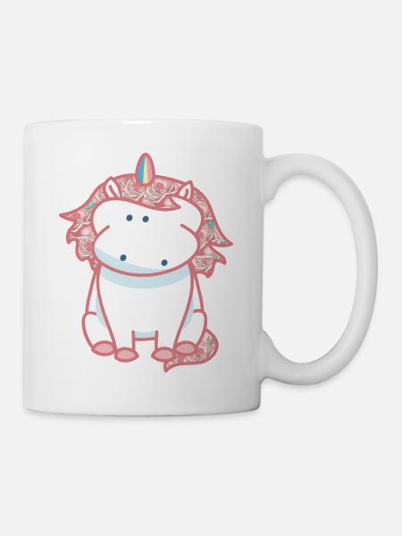 Licorne Rose (b) - Mug blanc - blanc