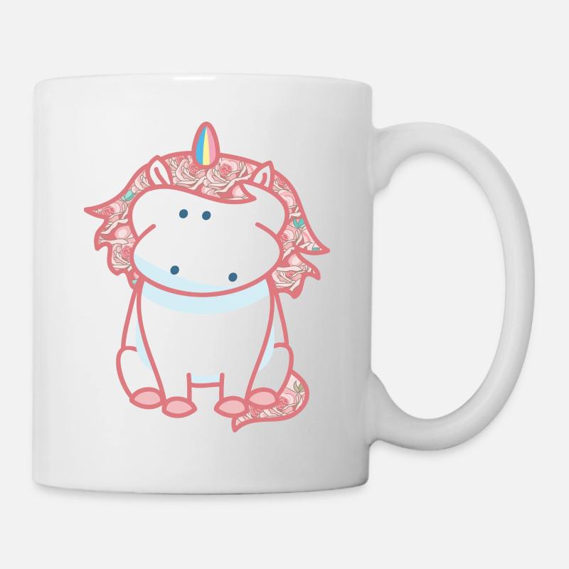 Licorne Rose (b) - Mug blanc - blanc