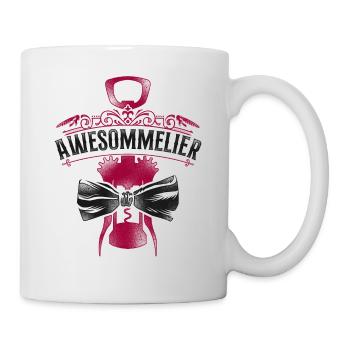 Dégustation de vin de sommelier - Mug blanc - blanc - Droite