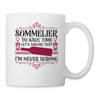 Sommelier Wine Drinking Tasting - Tasse - Weiß - Rechts