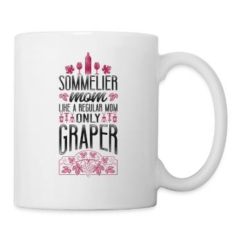 Dégustation de vin de sommelier - Mug blanc - blanc - Droite