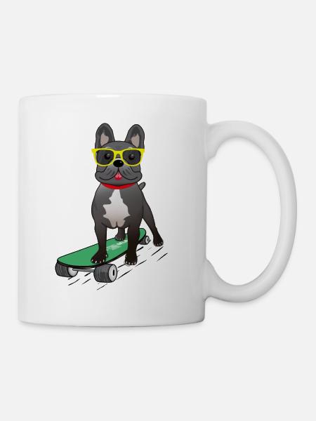 Skater dog - Mug - white
