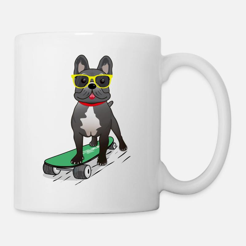 Skater Hund - Tasse - Weiß