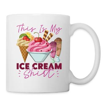 Cornet de crème glacée C’est ma glace - Mug blanc - blanc - Droite