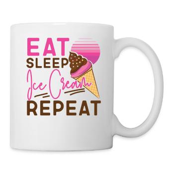 Cornet de crème glacée Manger de la crème glacée sleep - Mug blanc - blanc - Droite