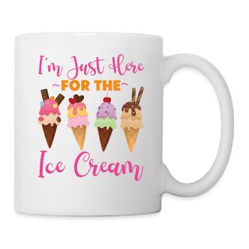 Cornet de crème glacée pour lequel je suis juste là - Mug blanc - blanc - Droite