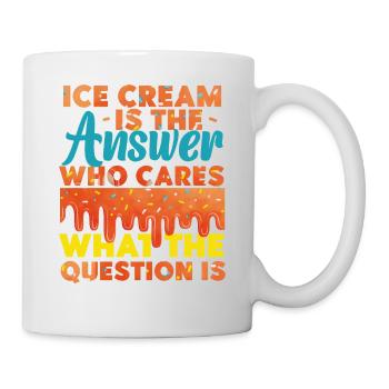 La crème glacée est la réponse - Mug blanc - blanc - Droite