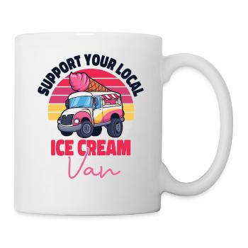 Crème glacée Crème glacée Van Truck Cone - Mug blanc - blanc - Droite
