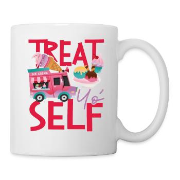 Cône de crème glacée Treat Yo' Self - Mug blanc - blanc - Droite