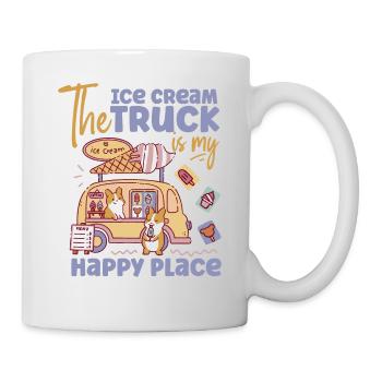 Cornet de crème glacée Le camion de crème glacée - Mug blanc - blanc - Droite