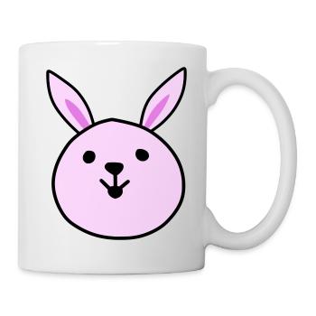 Cute pink rabbit - Mug - white - Right