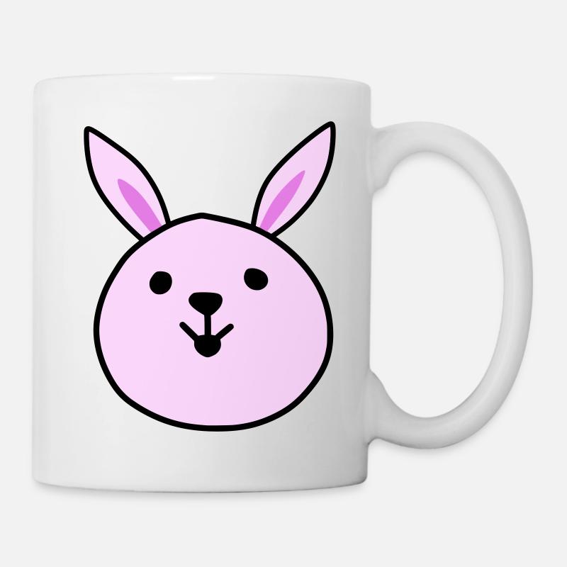 Mignon lapin rose - Mug blanc - blanc