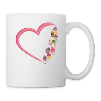 Ice Cream Heart Cone Popsicle - Mug - white - Right