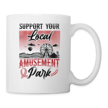 Roller Coaster Vintage Support - Mug blanc - blanc - Droite