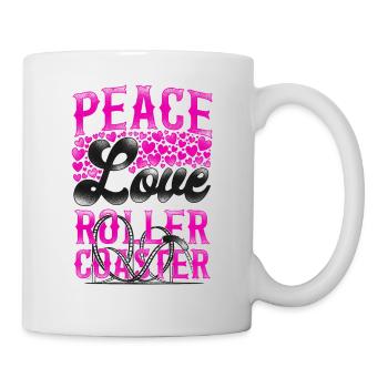 Roller Coaster Girl Vintage Peace - Tasse - Weiß - Rechts