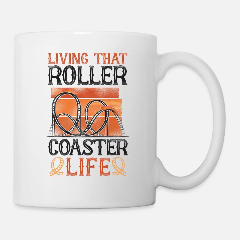 Roller Coaster Vintage Retro - Tasse - Weiß