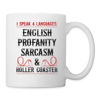 Roller Coaster Vintage I Speak 4 - Mug - white - Right