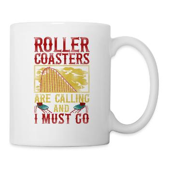 Roller Coaster Vintage Roller - Tasse - Weiß - Rechts