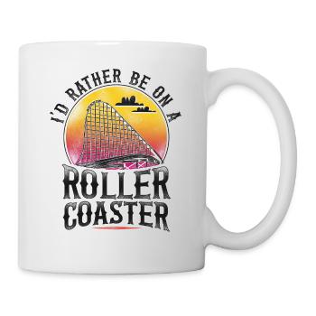 Roller Coaster Vintage Retro I'd - Tasse - Weiß - Rechts