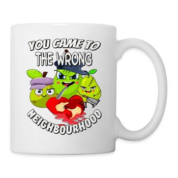 Funny Mad Fruits schlechte Nachbarschaft - Tasse - Weiß - Rechts