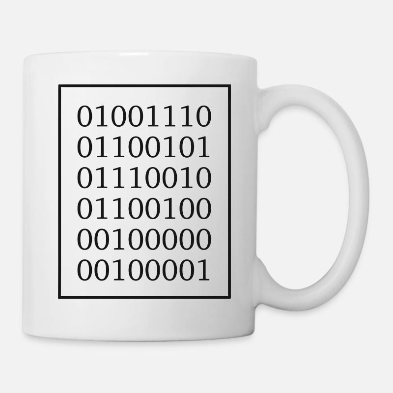 Nerd? In binärer Sprache - Tasse - Weiß