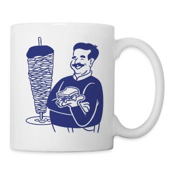 Kebab Sandwich Gyros - Tasse - Weiß - Rechts