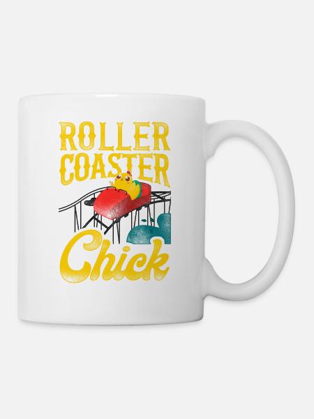 Roller Coaster Girl Chicken - Tasse - Weiß